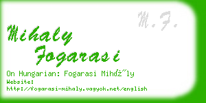 mihaly fogarasi business card